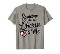 Qualcuno in Liberia Sono Io Bandiera del Liberia Cuore Amore Maglietta