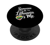 Qualcuno In Lituania Mi Ama Bandiera Del Cuore PopSockets PopGrip Adesivo