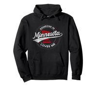 Qualcuno in Minnesota Mi AMA Minnesota Felpa con Cappuccio
