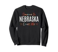 Qualcuno in Nebraska ama me America USA Vintage Felpa