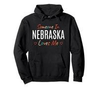 Qualcuno in Nebraska ama me America USA Vintage Felpa con Cappuccio
