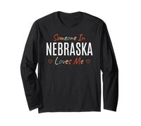 Qualcuno in Nebraska ama me America USA Vintage Maglia a Manica