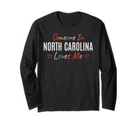 Qualcuno in North Carolina Loves Me America USA Vintage Maglia a Manica