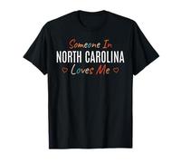 Qualcuno in North Carolina Loves Me America USA Vintage Maglietta