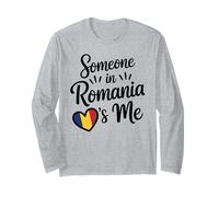 Qualcuno in Romania Mi AMA Bandiera Rumena Cuore Maglia a Manica