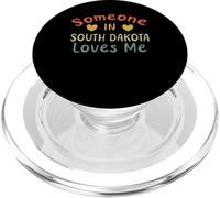 Qualcuno in South Dakota mi ama Retro Stati Uniti d'America PopSockets PopGrip per MagSafe