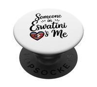 Qualcuno In Swaziland Mi Ama Bandiera Del Cuore Amore PopSockets PopGrip Adesivo