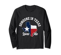 Qualcuno in Texas Mi AMA, Bandiera dello Stato, Mappa Pride Maglia a Manica