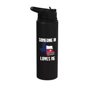 Qualcuno in Texas mi ama | Divertente Lone Star State Gear Stainless Steel Insulated Water Bottle