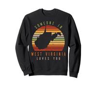 Qualcuno in West Virginia AMA Voi Vintage State Retro Felpa