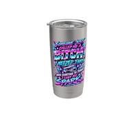 Qualcuno mi ha chiamato una cagna I Needed That Funny 80's Retro Bicchiere termico in acciaio inox doppia parete