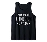 Qualcuno nel Connecticut Mi AMA Cuore Orgoglioso Stato degli Stati Uniti Canotta