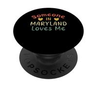 Qualcuno nel Maryland mi ama Retro Stati Uniti d'America PopSockets PopGrip Adesivo