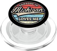 Qualcuno nel Michigan mi ama stato degli Stati Uniti Cool Retro PopSockets PopGrip per MagSafe