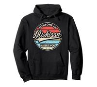 Qualcuno nel Michigan Ti Manca Lo Stato degli Stati Uniti Felpa con Cappuccio