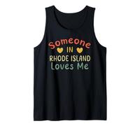 Qualcuno nel Rhode Island Mi AMA Retro Stati Uniti d'America Canotta