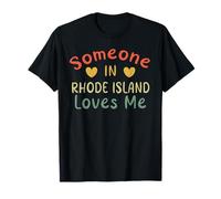 Qualcuno nel Rhode Island Mi AMA Retro Stati Uniti d'America Maglietta