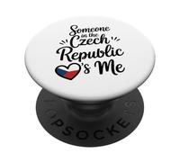 Qualcuno Nella Repubblica Ceca Mi Ama Bandiera Del Cuore PopSockets PopGrip Adesivo