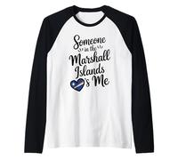 Qualcuno nelle Isole Marshall Mi AMA Bandiera del Cuore Maglia con Maniche Raglan