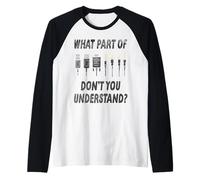 Quale Parte Non capisci Divertente Ingegnere del Suono Maglia con Maniche Raglan