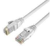 QualGear QG-CAT6R-CCA-100FT-WHT - Cavo Internet ed Ethernet CAT 6 ad alta velocità per uso domestico e ufficio, 24 AWG, fino a 10 Gbps, 250 MHz, contatti placcati oro, RJ45, CCA, bianco, 30,5 m