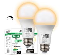 Qualilux Lampadine dimmerabili dal tramonto all'alba per esterni, lampadina con rilevamento automatico della luce, 1000 lm, equivalente a 75 W, bianco morbido 2700 K, LED 12 W, attacco A19 E26