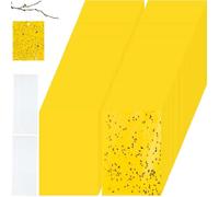 Qualirey 150 trappole adesive gialle per piante, 20 x 9,9 cm, per moscerini, con legami intrecciati, trappole per mosche, per frutta, insetti, funghi, insetti per interni ed esterni