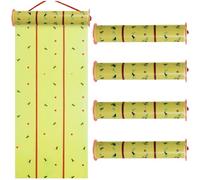 Qualirey 4 rotoli di trappole adesive giganti per mosche da 2,4 m, trappola per frutta, per interni ed esterni, nastri adesivi per appendere moscerini, insetti e parassiti, per garage, serre, fienili