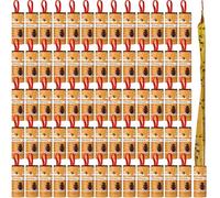 Qualirey Confezione da 200 strisce adesive per mosche, per interni ed esterni, nastro di carta per insetti volanti, trappole per moscerini, insetti, insetti e parassiti (arancione)