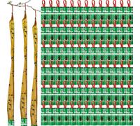 Qualirey Confezione da 80 strisce adesive per mosche, per interni ed esterni, nastro di carta per insetti volanti, trappole per moscerini, insetti, insetti e parassiti (verde)