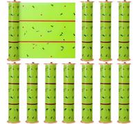 Qualirey Trappole per mosche giganti, strisce adesive per interni ed esterni, nastro non tossico, per zanzare, piante, casa, cavalli, stalle (9 m, verde fluorescente, 1 pezzo)