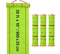 Qualirey Trappole per mosche giganti, strisce adesive per interni ed esterni, nastro volante non tossico, per zanzare, piante, casa, stalla (verde fluorescente, 3 pezzi)