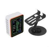 Qualità dell'aria 12 in 1 con contatore di particelle PM2.5 PM10, rilevamento TVOC e sensore di umidità, schermo a colori da 2,8 pollici e allarme integrato per (MT22 bianco)