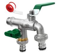 Qualità Doppio Rubinetto 1/2 Pollice Ottone Antiruggine e Resistente al Gelo 2