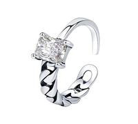 Qualità premium, 1 anello da uomo e donna, regolabile, alla moda, in cristallo, gotico, punk, rock, accessorio regalo di compleanno, intelligente e attraente