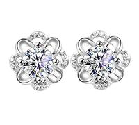 qualità Premium 1 Pair Lady Girl Hook Orecchini Clip Eternal Fiore Artificiale Diamond Ear Studs Accessori per Gioielli Love Gift