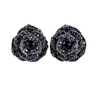 qualità Premium 1 Pair Orecchini Lady Girl Blu Eternal Rose Fiore Artificiale Orecchini a Forma di Orecchio Gioielli Accessori Regalo di Amore Handy And Professional