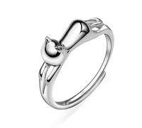 Qualità Premium 1X Donna Gioielli Argento Cat Anello regolabile regolabile Anello da cerimonia per il pollice Knuckle RingDesign intelligente