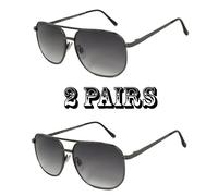 Qualità Premium Montatura Metallo Pilota Sole da Lettura Occhiali da Sole RE135