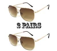 Qualità Premium Montatura Metallo Pilota Sole da Lettura Occhiali da Sole RE135