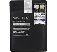 QUALITY 1st DERMA LASER - Maschere in panno nero - 7 pezzi | Pulizia profonda dei pori e cura della pelle | Maschere viso delicate dal Giappone per l'uso quotidiano