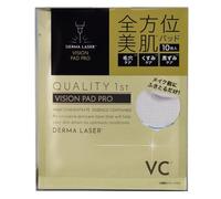 QUALITY 1st Derma Laser Vision Pad Pro VC | Vitamina C Toner Pads for Pore & Dullness Care | Brightening Face Exfoliating Pads | 10 fogli | Made in Japan Skincare