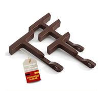 Quality Collection | Set di 4 fermaporta | Marrone | Fusibile robusto e semplice per finestre basculanti | Montaggio semplice e stabile | Ideale per casa e ufficio