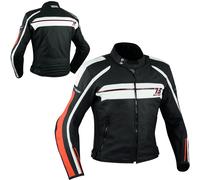 Quality Motorbike Motorcycle CE Armours Leather Touring Racing Jacket Orange