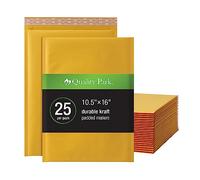 Quality Park Large Bubble Mailers, buste di spedizione 10,5 x 15 pezzi, buste imbottite in carta kraft marrone resistente, chiusura staccabile, 25/scatola (QUA85763)