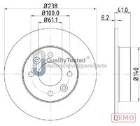 QualityTested DI0700JM Coppia Dischi Freno, Set di 2