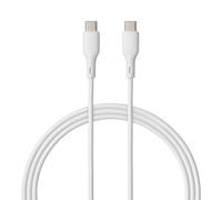 QUALO Cavo da USB-C a USB-C, riciclaggio, ricarica rapida, 1,5 m, 3 A, bianco, cavo lungo, QRC-CC-00