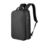 Qualo Zaino per laptop da 15,6", Impermeabile, Rigido, Bagaglio a mano, USB, QPS-W-USB-01