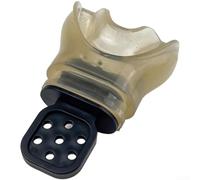 Qualoramall Bocchino in silicone termoplastico per immersioni subacquee, snorkeling, apnea, modellabile, materiale morbido, igienico, riutilizzabile, regolatori standard, colore nero trasparente