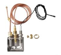 Qualoramall Bruciatore pilota in acciaio inox Piloti Bruciatori Assemblys Propano Gas Pilota Bruciatori Assemblaggio con Termocoppia 900mm e Cavo di Accensione per Protezione dal Vento